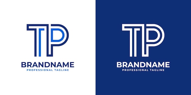 Letters TP Line Monogram Logo suitable for business with TP or PT initials