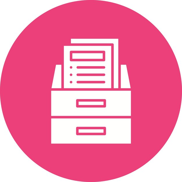 Library Database Vector Illustration Style
