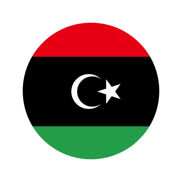 Libya flag simple illustration for independence day or election