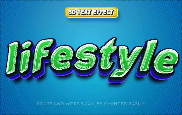 Lifestyle and glamour 3d editable text effect