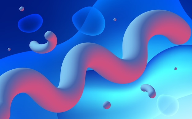 Light BLUE vector background with curved circles