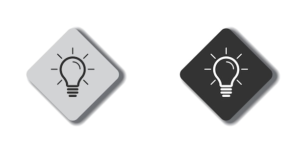 Light bulb icon Idea sign Solution symbol Vector illustration