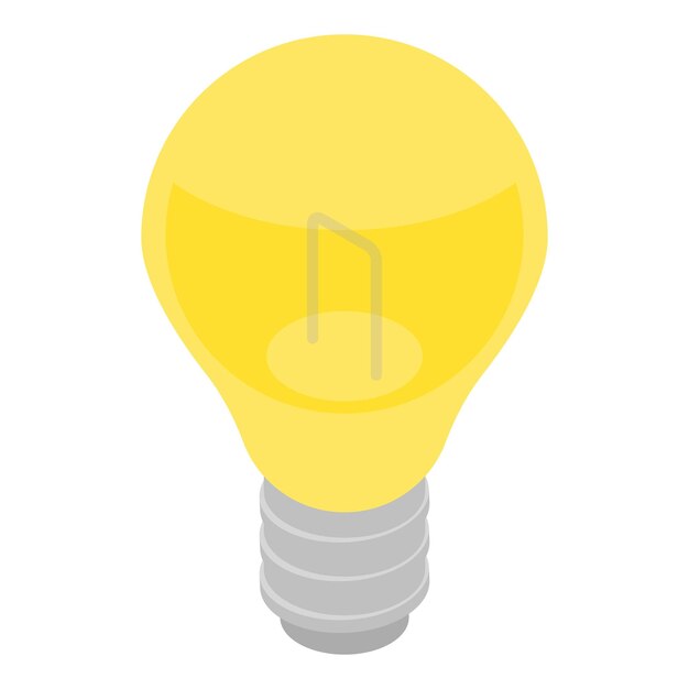 light bulb icon isometric of light bulb vector icon for web design isolated on white background