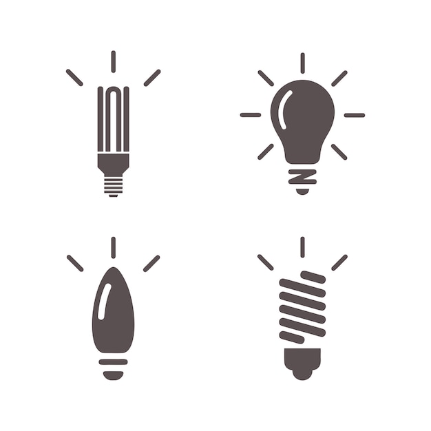 Light Bulb line icon vector isolated on white background Idea sign solution thinking concept