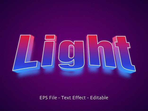 Light Glow Text Effect Editable and Modern Gradient Style