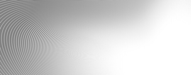 Light grey lines in 3D perspective vector abstract background dynamic linear minimal design wave lied pattern in dimensional and movement