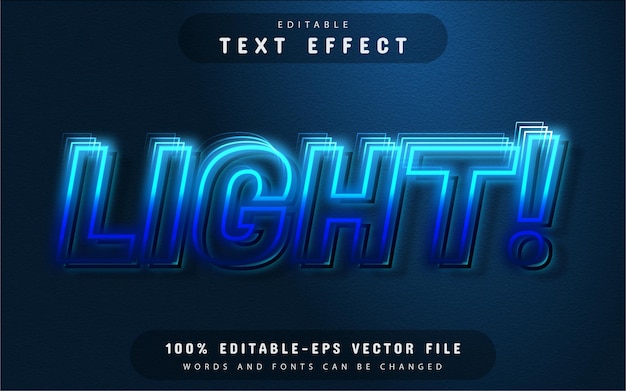 Light neon text effect