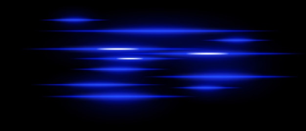 light streaks set blue glowing speed lines on a black background futuristic motion blur effect neon digital trails scifi energy beams and highspeed acceleration concept