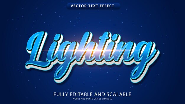 lighting text effect edited with light effect eps file