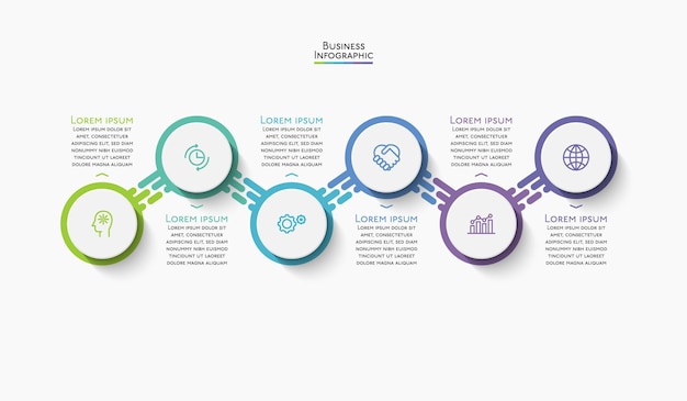 Liiketoiminnan datan visualisoinnin aikajanan infografiikka-ikonit suunniteltu abstraktin taustan mallipohjaan
