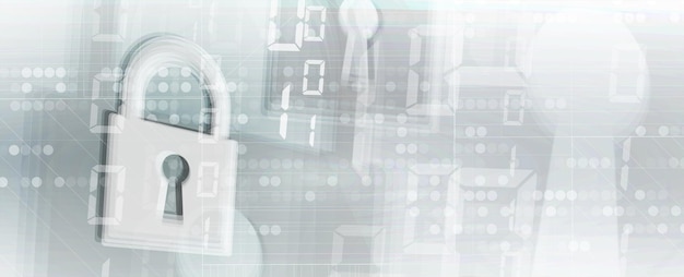 Liiketoiminnan taustakonsepti: internetin digitaalinen tietoturvateknologia. Lukko piirilevyllä
