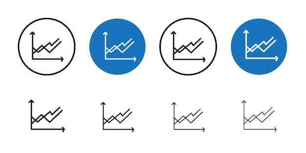 Line Chart Icon 2 Thin line art collection