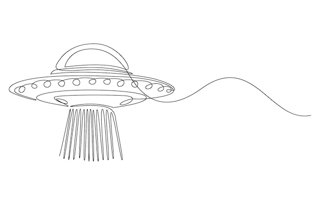 Line Drawing of a UFO