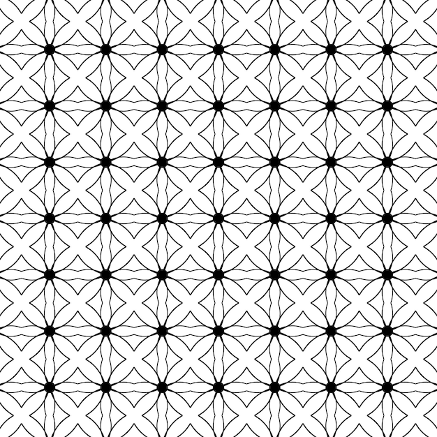 line flower seamless pattern design vector file