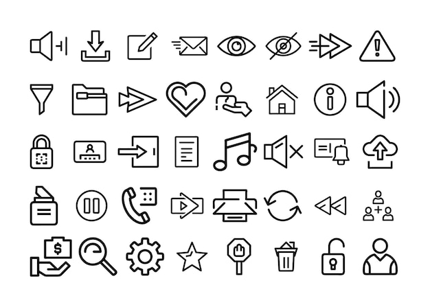 Line Icons design Set vector art