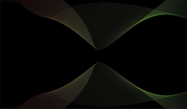 Line luxury gradient color minimalist style wave