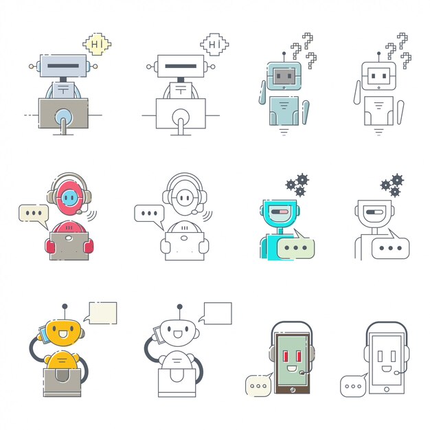 lineaarinen Chat bot -sarja.