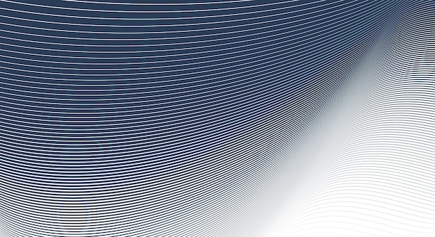 Linear abstract background single color black vector design 3D lines in perspective curve and wave lines in motion smooth and soft backdrop