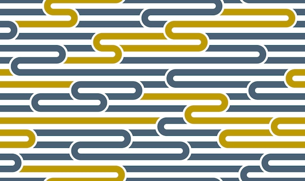 linear seamless background with twisted lines, vector abstract geometric pattern, stripy weaving, optical maze, web network.