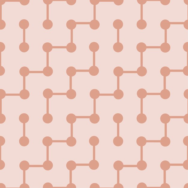Lines and dots geometrical seamless pattern with points connected by line in different directions trendy urban industrial background
