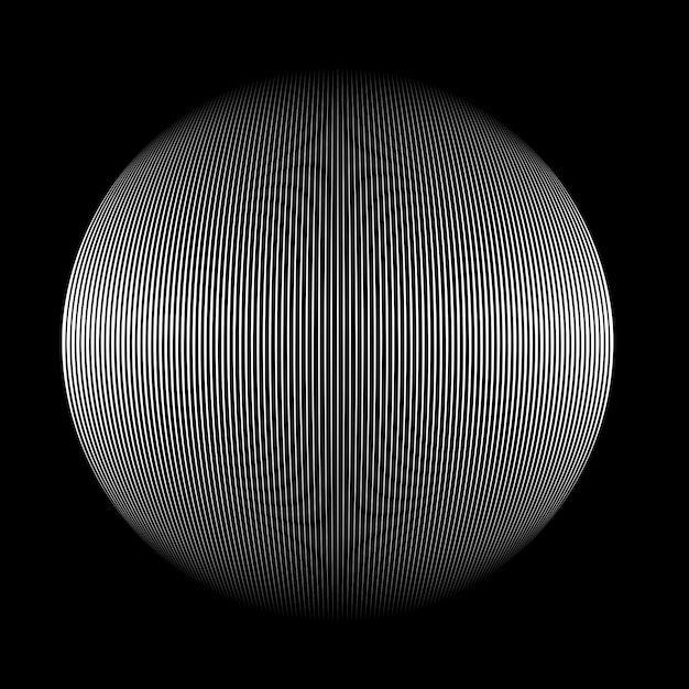 Lines constructed sphere .Vector  .Technology sphere Logo .