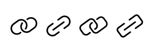 link icon internet url symbol connect button chain link icon vector internet url or webpage link