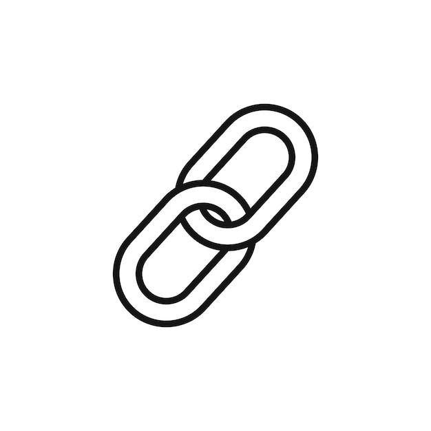 link icon isolated flat vector in outline