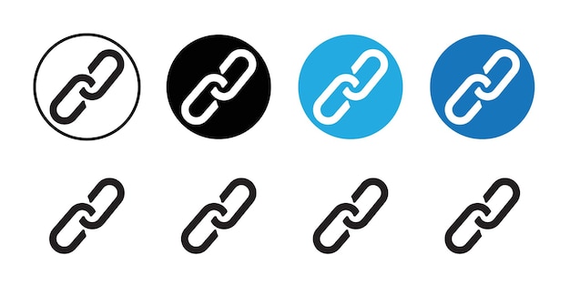 Link icon Thin line flat illustration