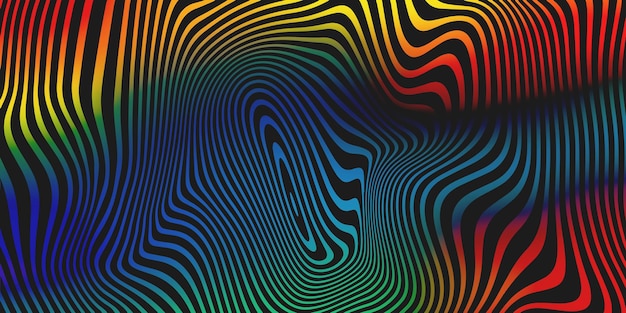 Liquid color blend vector abstract background Holographic iridescent fluid colors stripes blend pattern background
