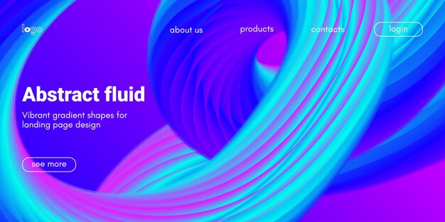 liquid gradient shape abstract fluid poster design