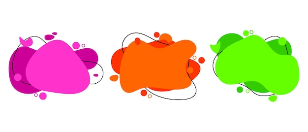 liquid shape abstract set