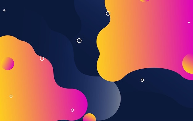 Liquid shapes and forms blobs with gradient color
