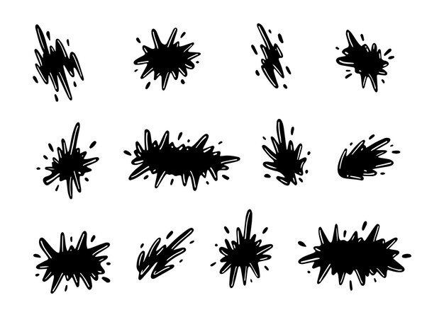 liquid splash graphic element vector set