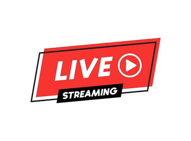 live stream button icon in flat style webinar vector illustration on isolated background streaming sign business concept