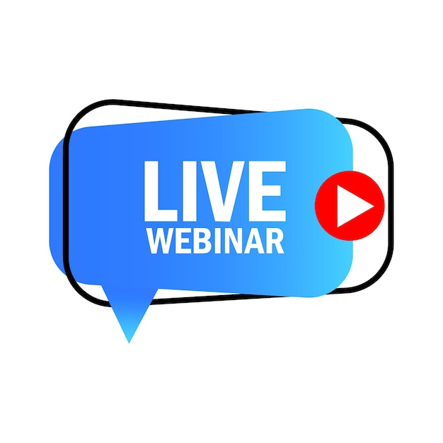 Live Webinar button Live Webinar icon Live Webinar label Vector illustration EPS 10 Stock image