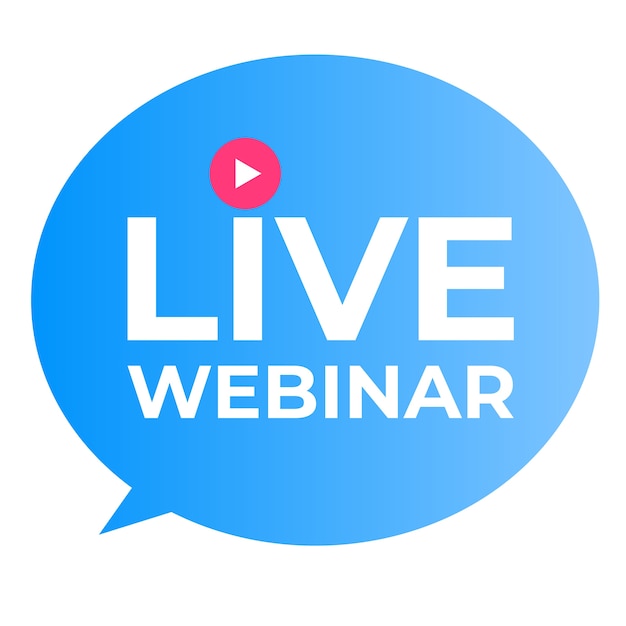 Live Webinar Sign Icon 