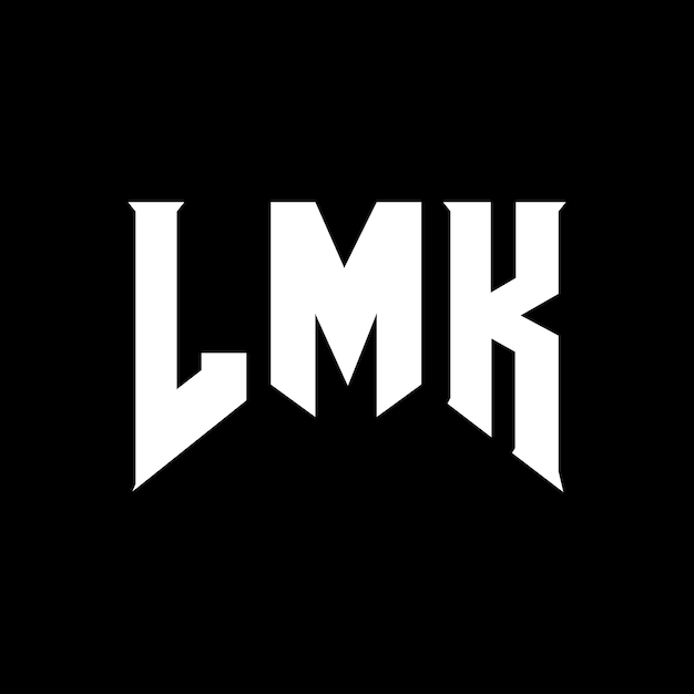 LMK letter logo design for technology company LMK logo design black and white color combination LMK logo LMK vector LMK design LMK icon LMK alphabet LMK typography logo design