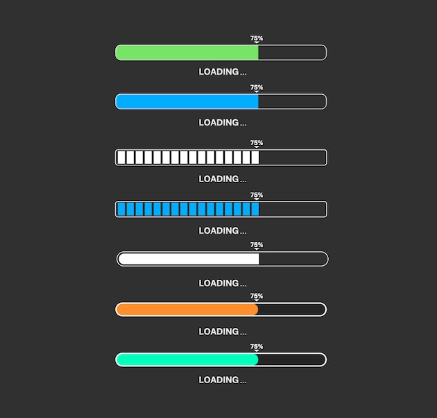 Loading bar big set for game app