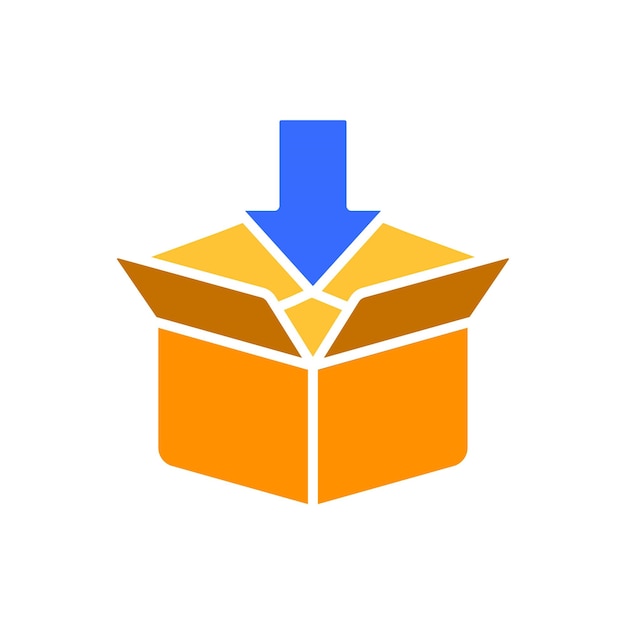 Loading in box line icon Delivery mail van transportation courier international transport Vector color icon on white background for business and advertising