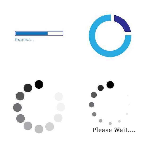 Loading logo vector