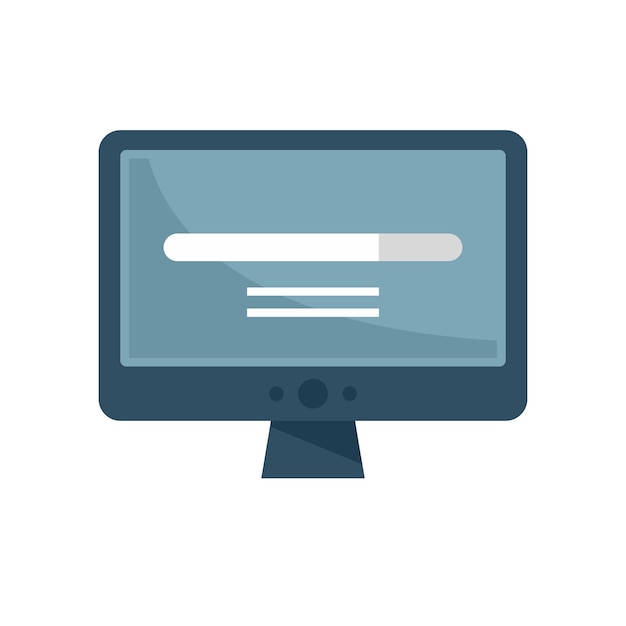 Loading pc software icon Flat illustration of Loading pc software vector icon isolated on white background