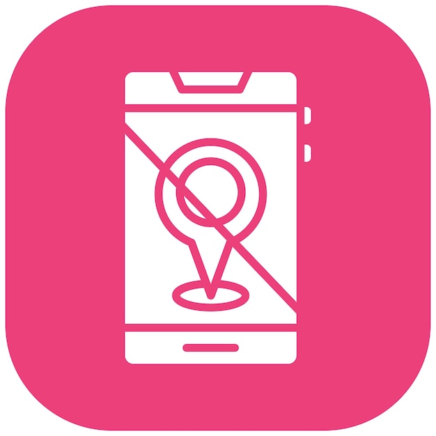 Location Disable Vector Illustration Style