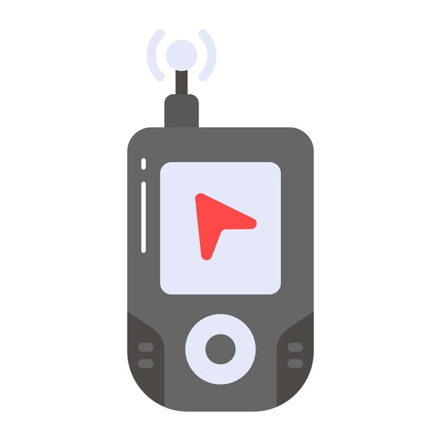 Location finding device vector modern icon of geocaching