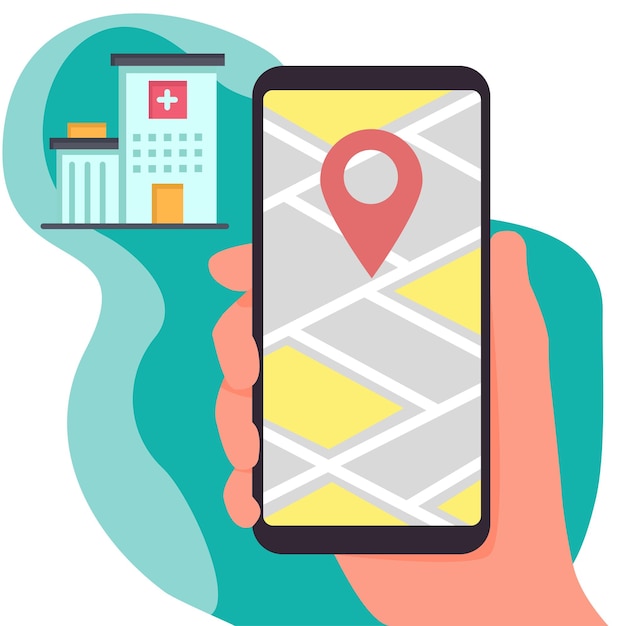 location icon in flat design