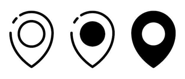 Location Pin Icon Variations with Different Styles