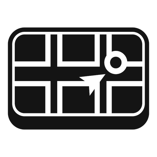 Location service map on tablet icon simple vector Store locator