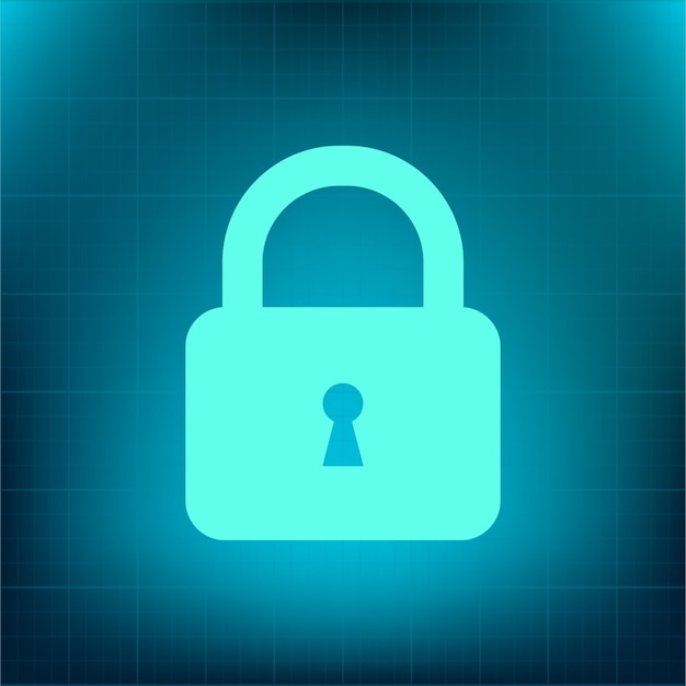 Lock key protection symbol Vector icon