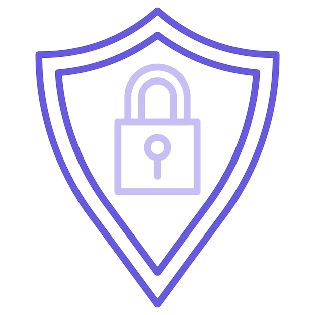 Lock Shield Vector Illustration