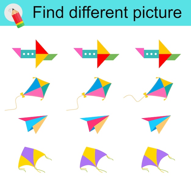 Logic game for children Find different picture