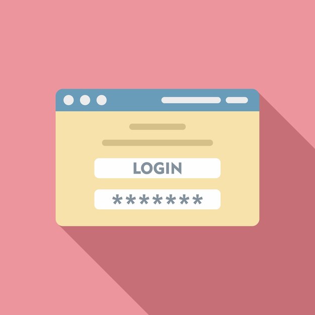 Login personal information icon Flat illustration of Login personal information vector icon for web design
